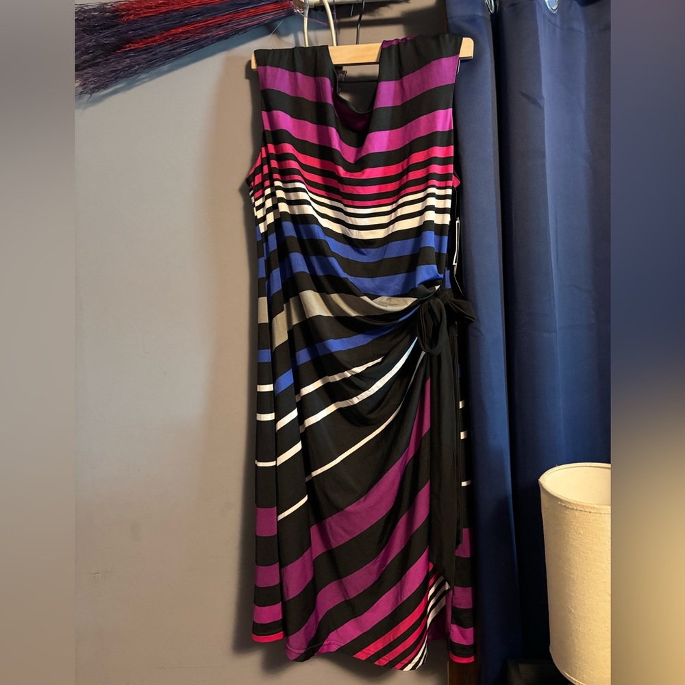 Striped Multicolor Sleeveless Dress